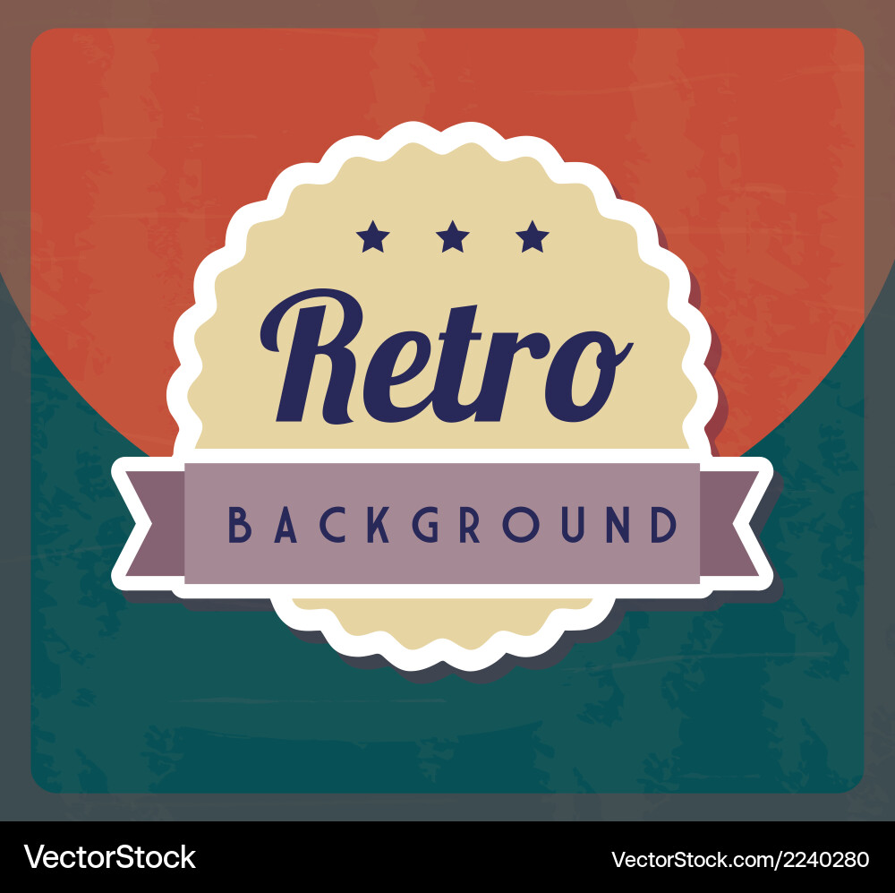 Retro label over rustic background vector image