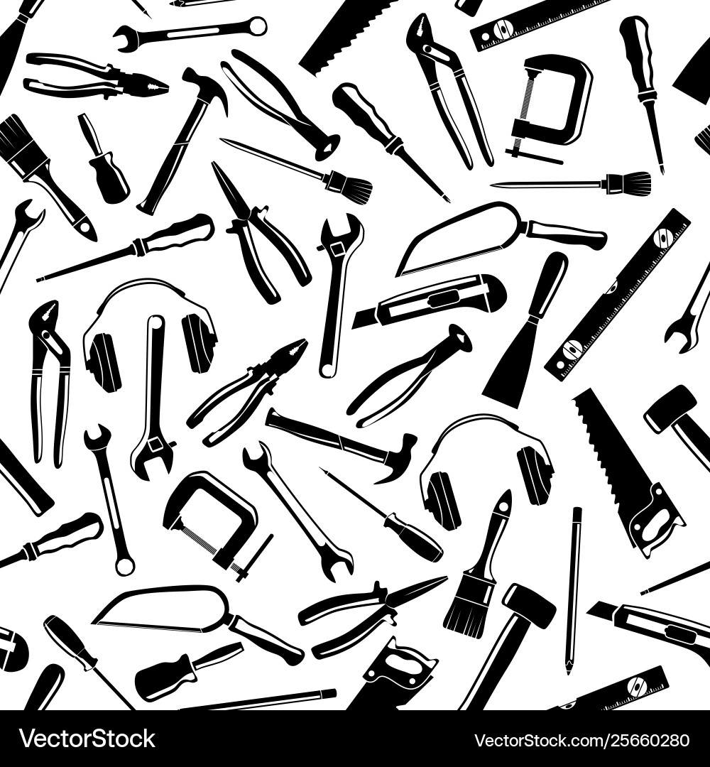 Seamless pattern tools Vector Image