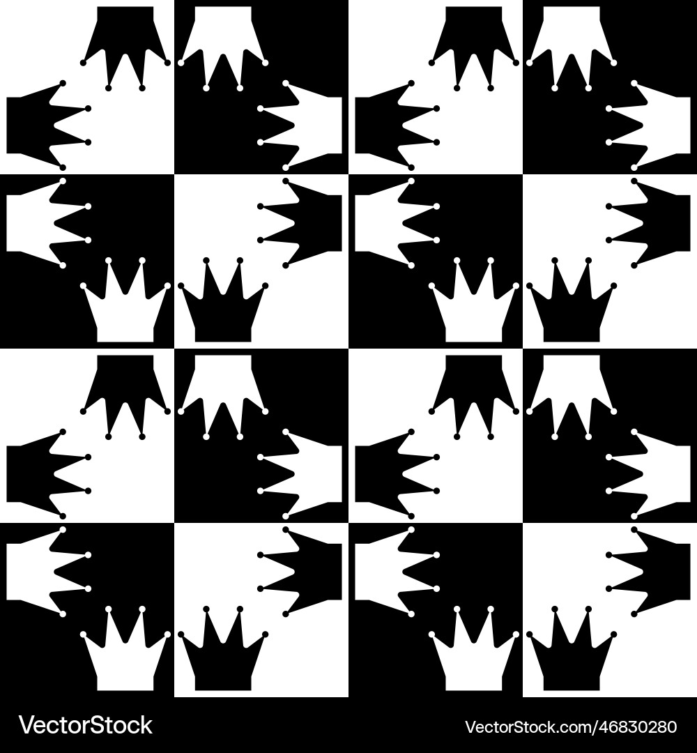 Seamless pattern with chess queen endless Seamless pattern with chess queen endless vector image