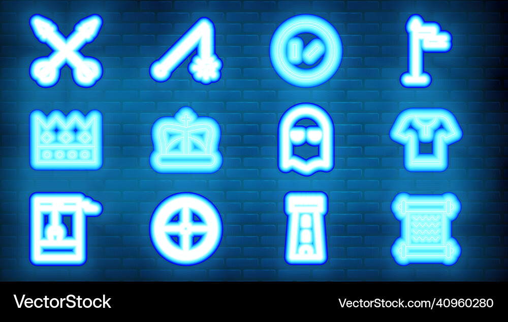 Set line decree parchment scroll body armor Set line decree parchment scroll body armor vector image
