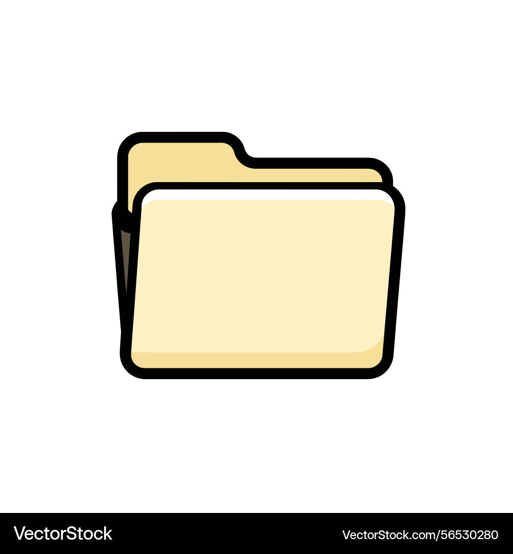 Yellow folder file document icon vector image