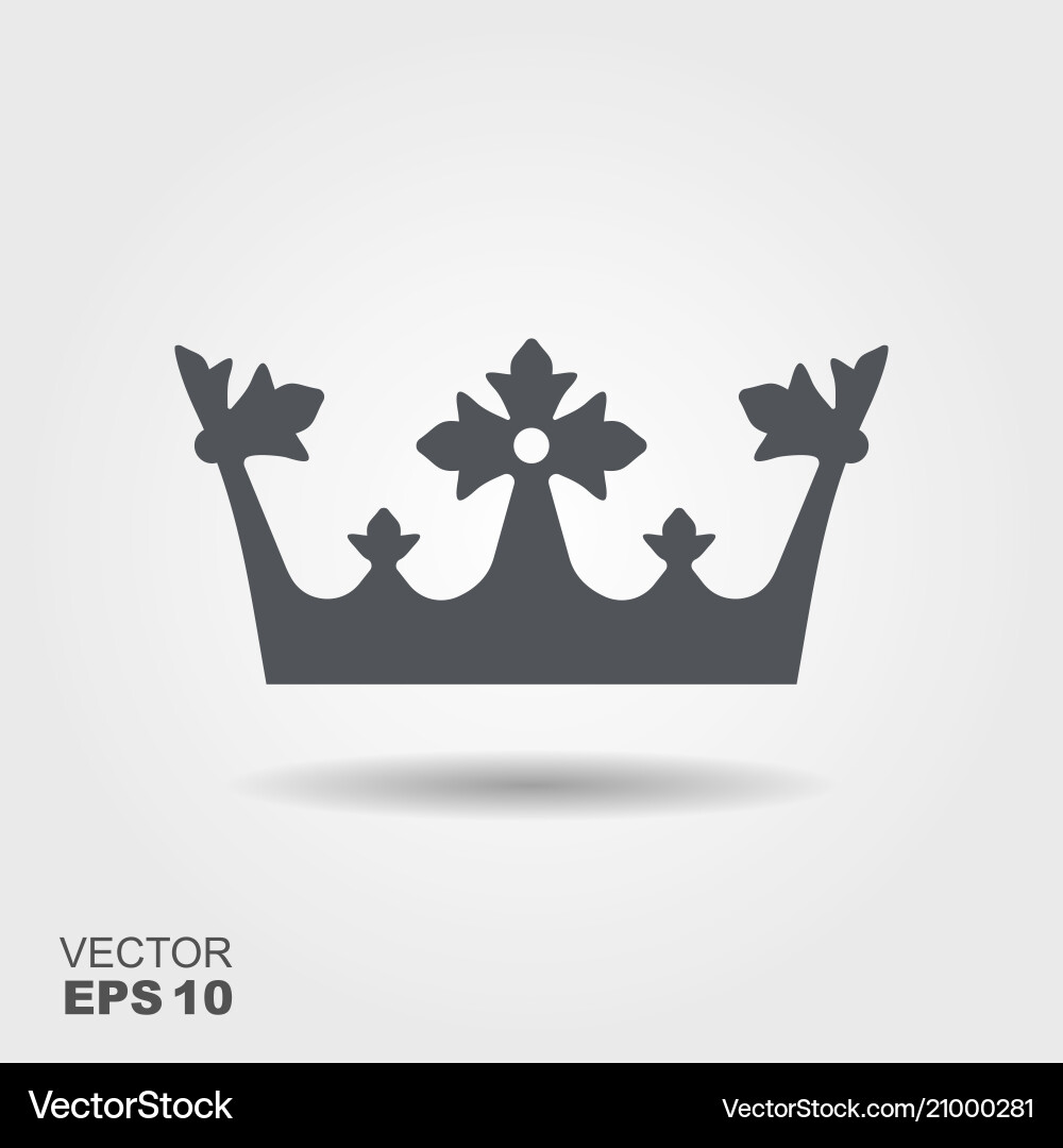A crown in flat design style Vector Image