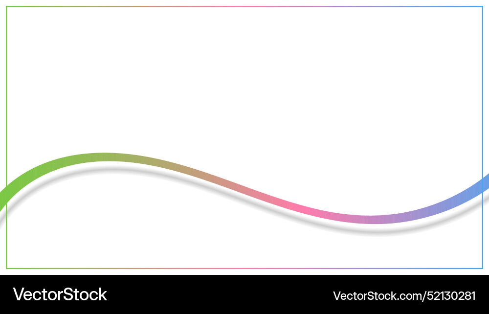 Abstract 3d shiny color ribbon wave lines vector image