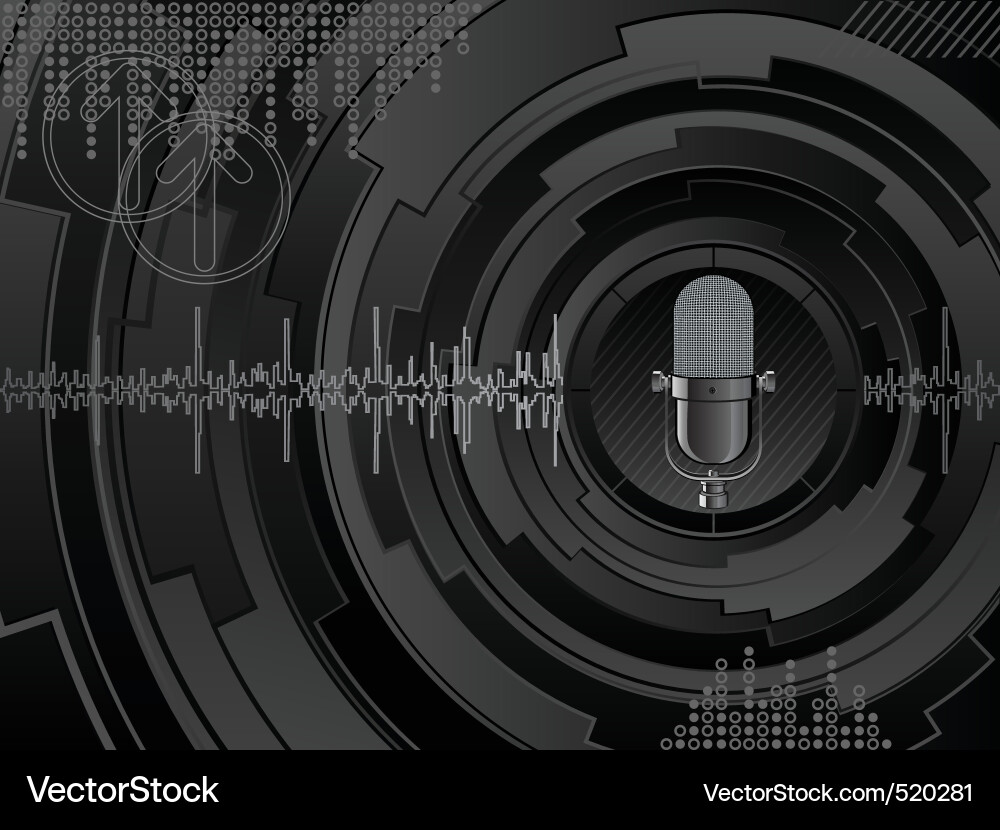 Abstract Audio Wave Background Vector Image