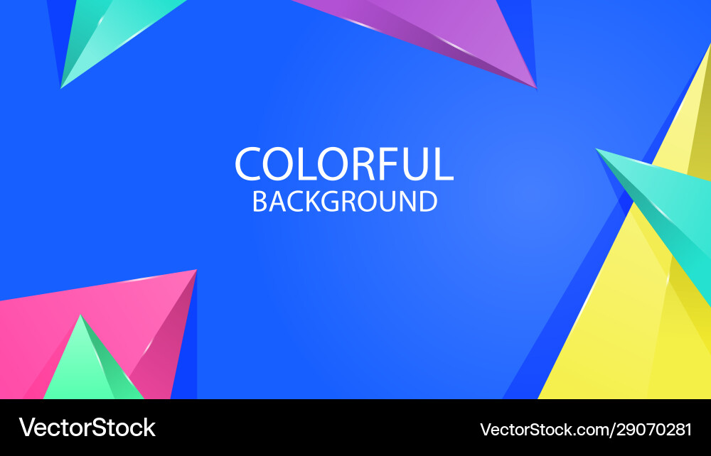 Abstract background with colorful triangle Abstract background with colorful triangle Vector Image