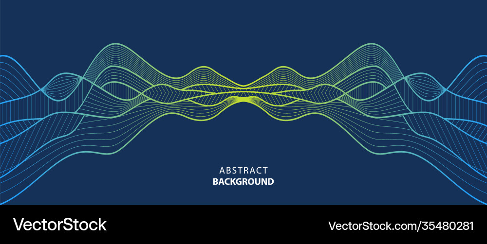 Abstract color lines wavy background vector image