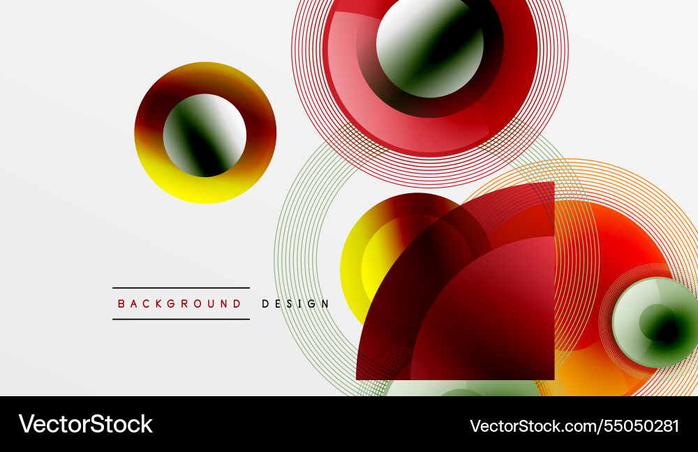 Abstract composition of overlapping circles Vector Image