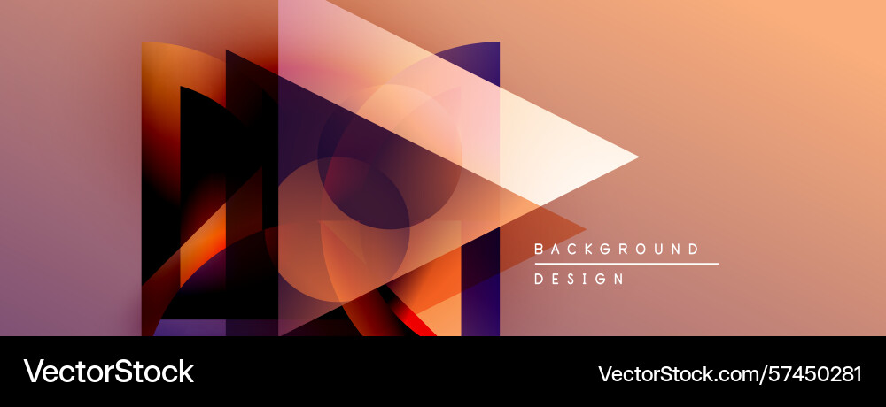 Abstract geometric shapes overlap creating vector image