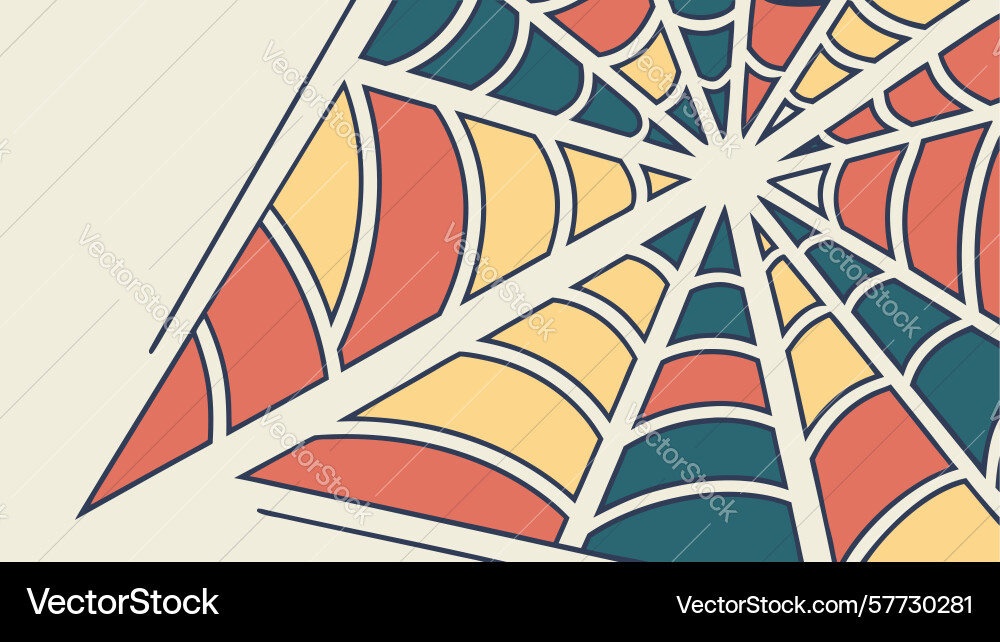 Abstract geometric spider web pattern art design vector image
