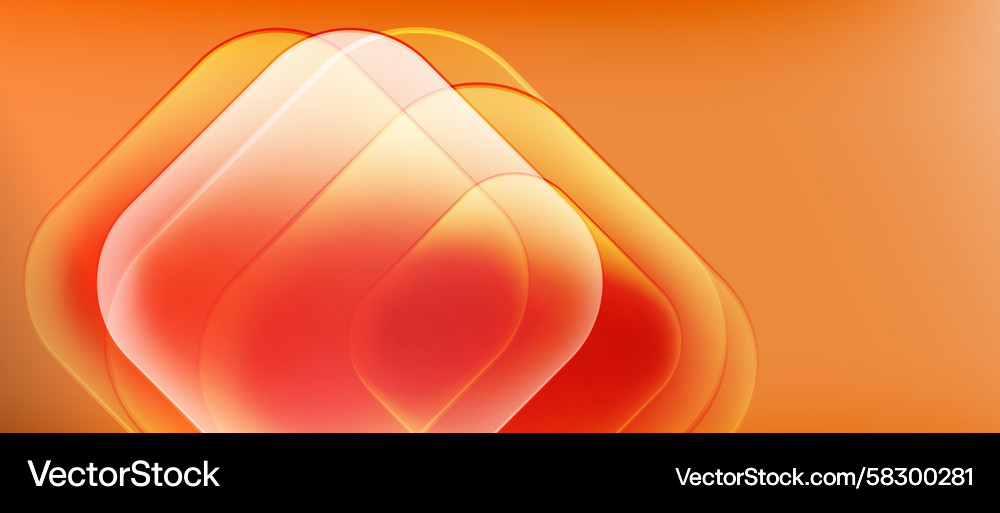 Abstract orange layers create rounded square Vector Image