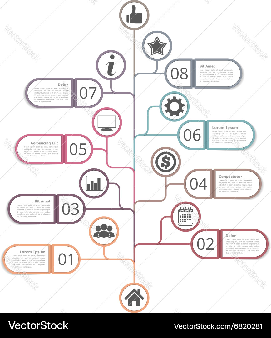 Branch Diagram Template Vector Image