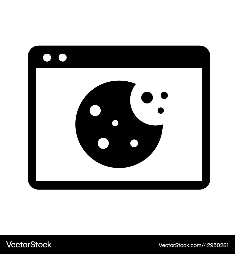 Browser cookie icon internet security Browser cookie icon internet security vector image