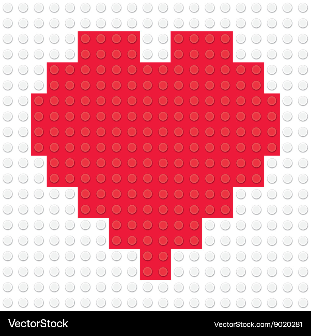 Building Block Heart vector image