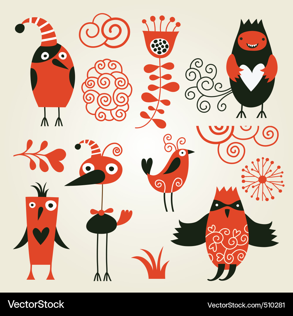 Charming Animal Illustrations vector image