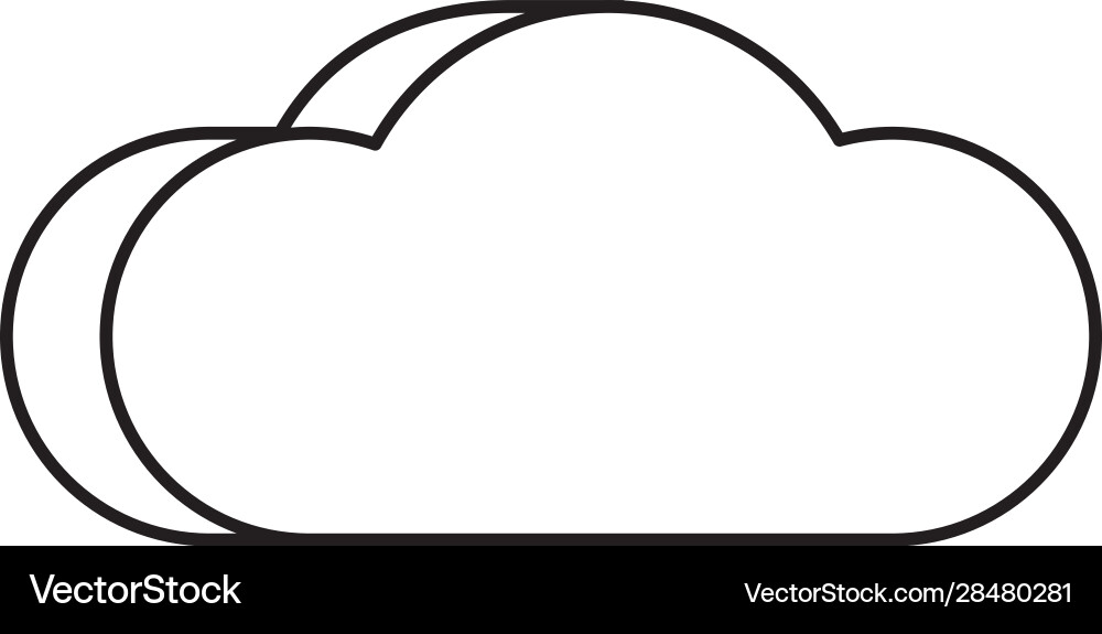 Cloud computing server technology icon Vector Image