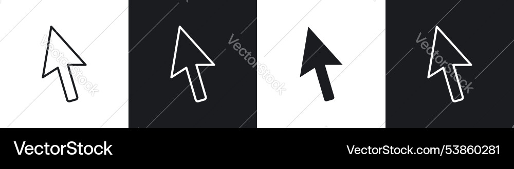 Cursor arrow icon set vector image