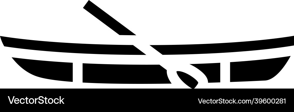 Dinghy boat glyph icon Dinghy boat glyph icon vector image