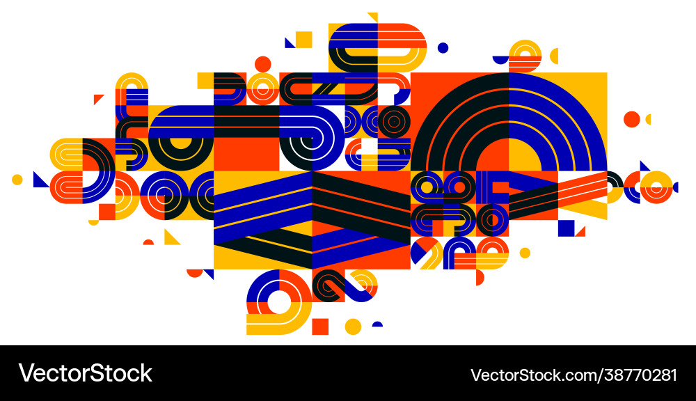 Dynamic messy abstract design composition minimal Vector Image
