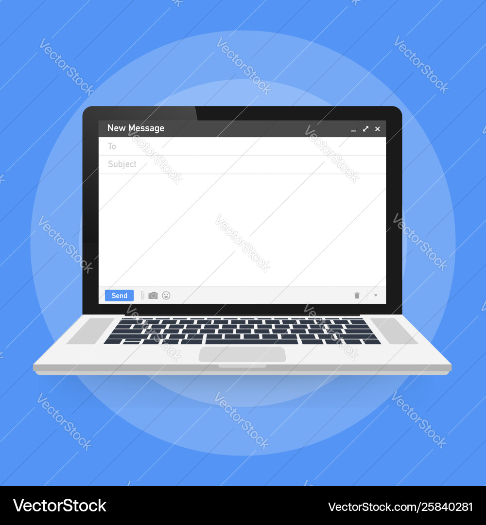 Email template blank e-mail browser window mail Email template blank e-mail browser window mail vector image