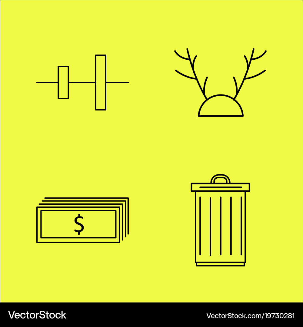 Essential linear icon set Vector Image