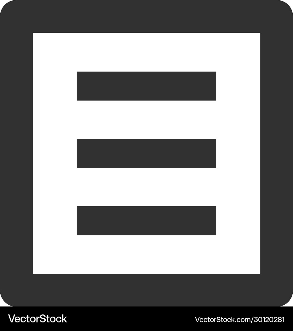 Expand Menu Button - Simple Icon vector image