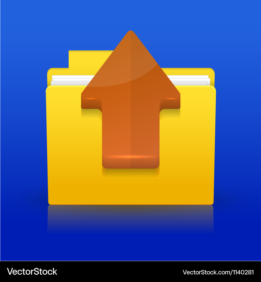 Folder upload Vector Image