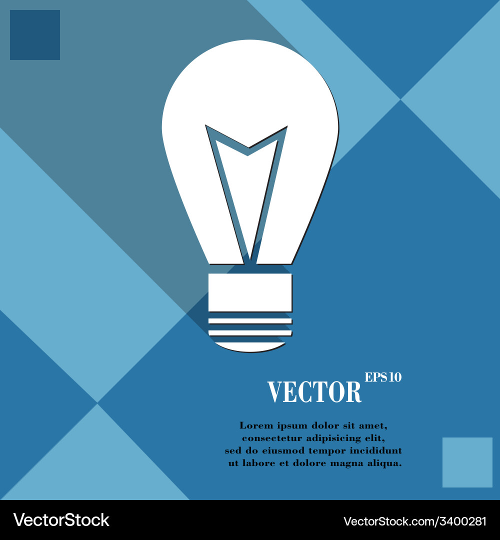 Light lamp icon symbol flat modern web design Vector Image