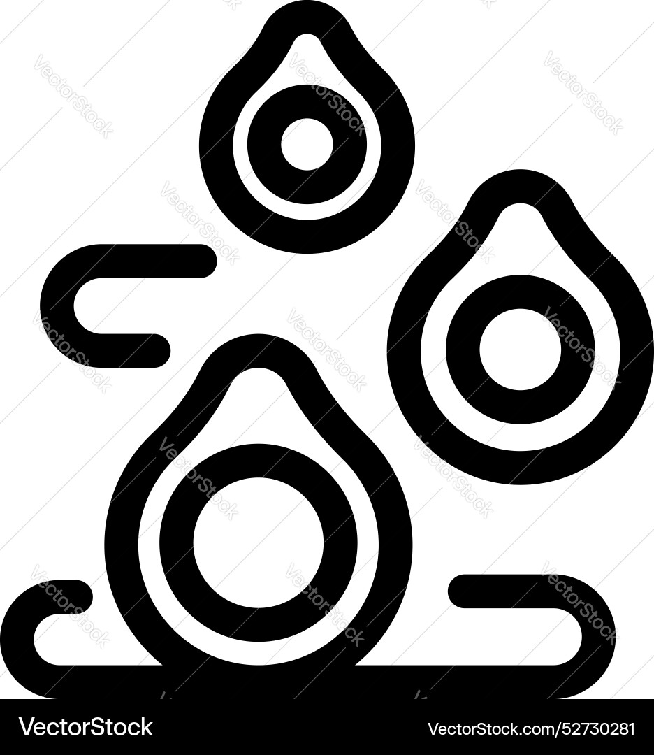 Line icon style representing three Line icon style representing three vector image
