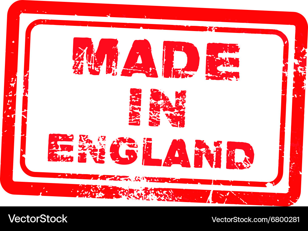 Made in england red grunge stamp Vector Image