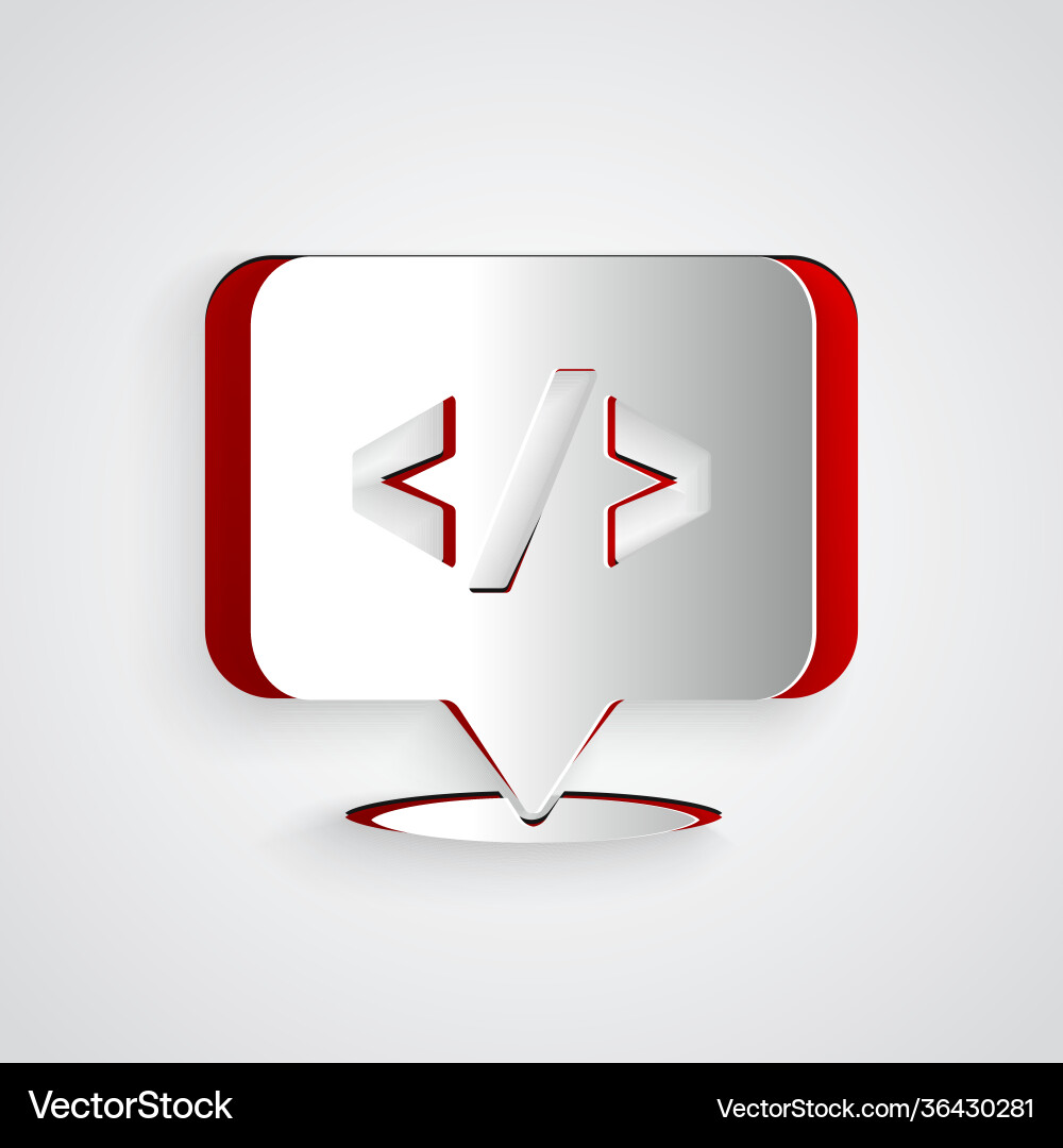 Paper cut web design and front end development Paper cut web design and front end development vector image