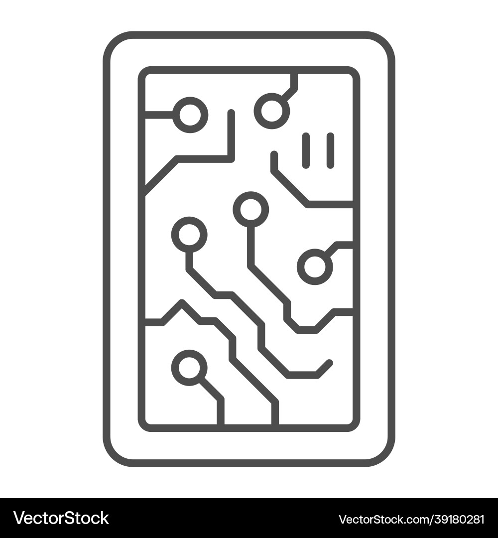 Printed circuit board reactangle shape with diode Printed circuit board reactangle shape with diode Vector Image