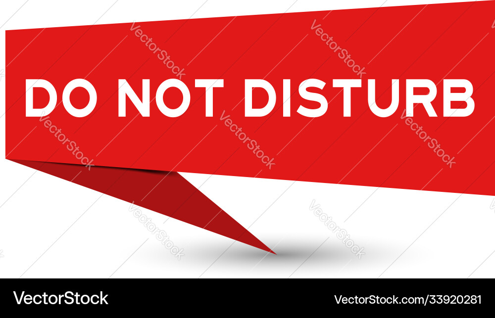 Red color paper speech banner with word do Vector Image