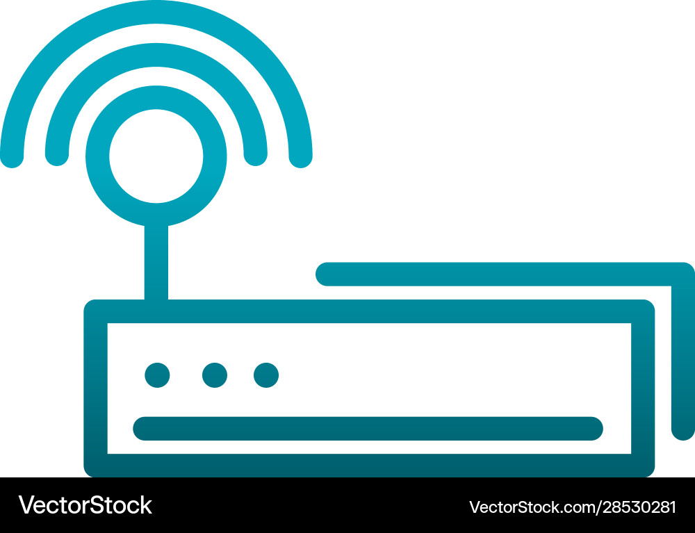 Router signal connection internet communications vector image