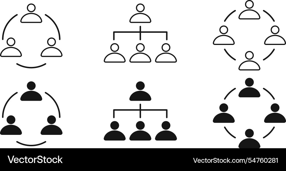 Structure team group symbol Vector Image