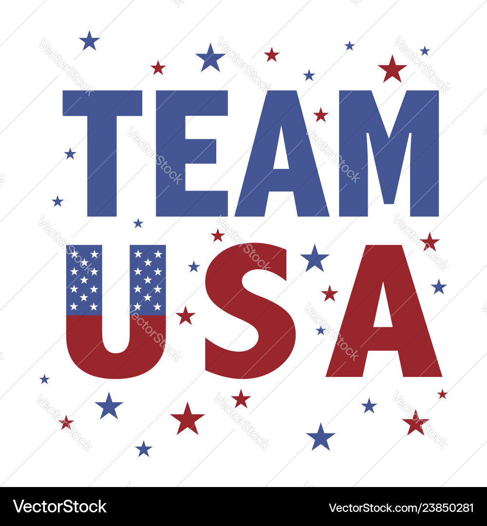 Team USA Patriotic Celebration Vector Image