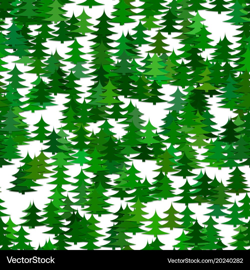 Abstract random pine tree pattern background vector image
