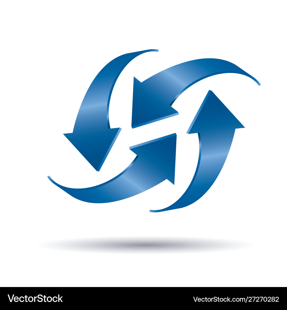 Blue arrow 3d graphic element for web and design Blue arrow 3d graphic element for web and design vector image