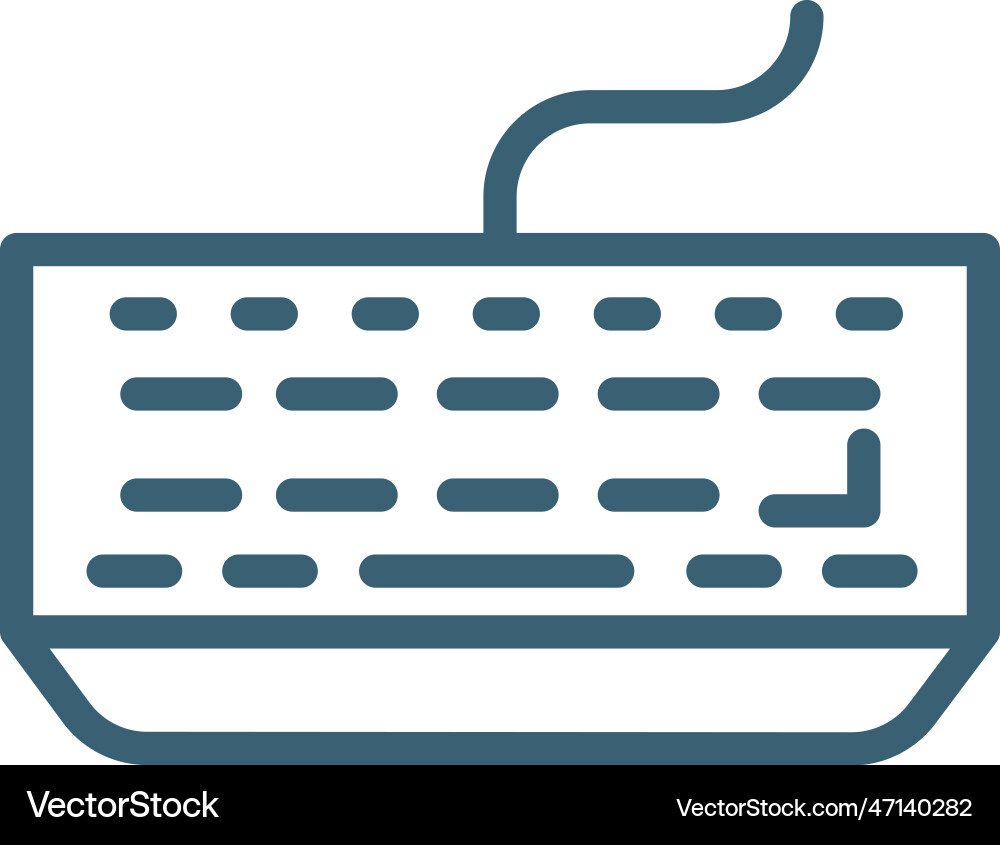 Classroom keyboard icons thin line Classroom keyboard icons thin line vector image