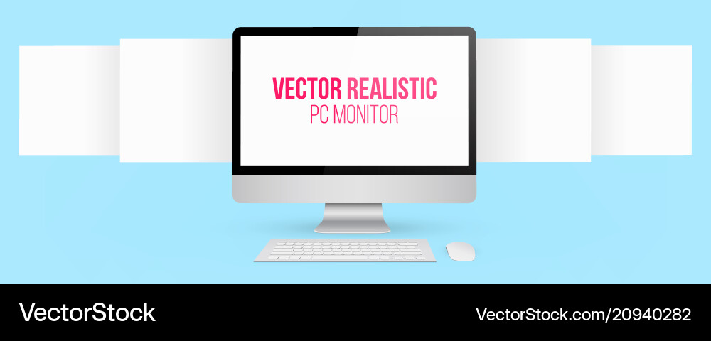 Creative of render monitor vector image