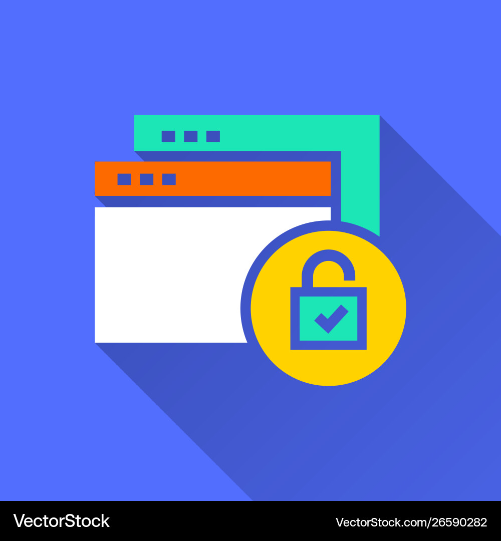 Data security - icon for graphic and web vector image