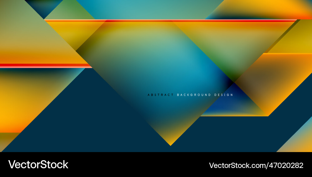 Dynamic triangle design with fluid gradient colors Vector Image