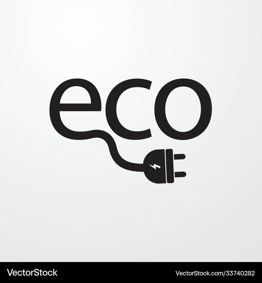 Eco power icon for web and mobile vector image
