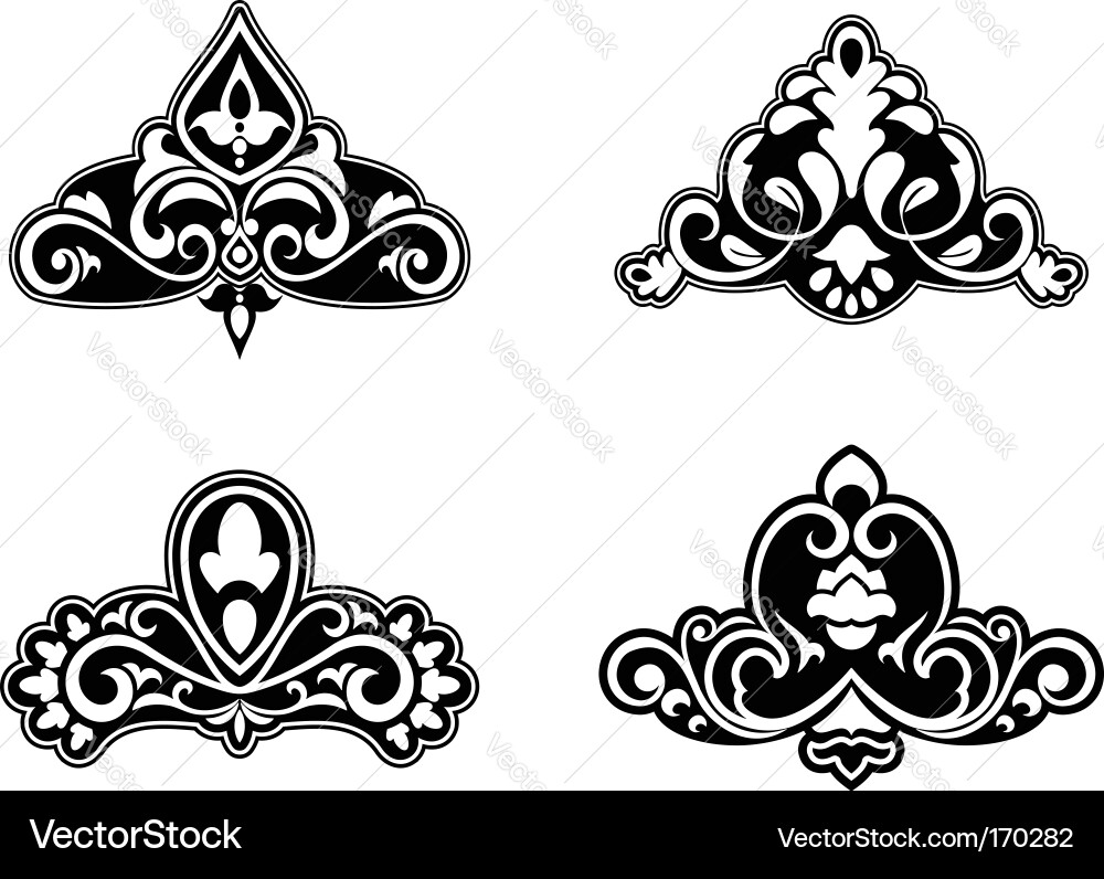 Flower patterns and borders vector image