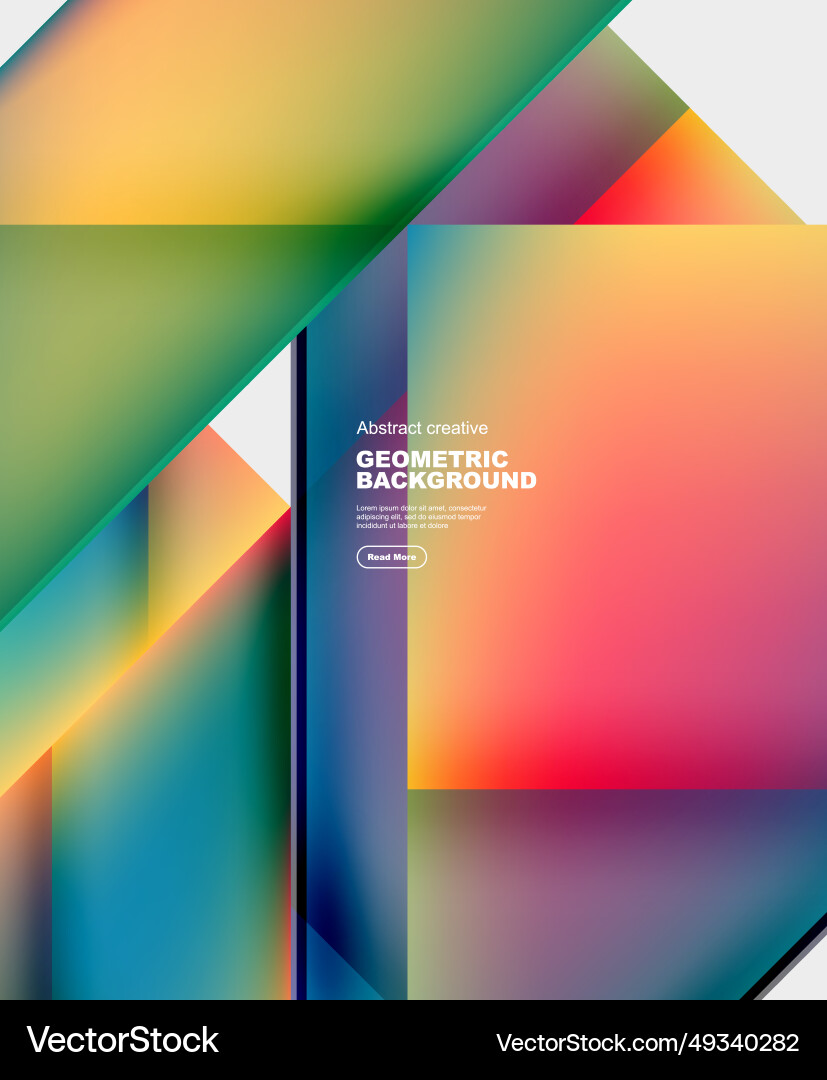 Gradient triangles abstract background Vector Image
