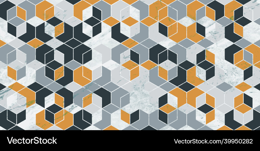Gray Geometric Pattern with Grunge Texture Vector Image