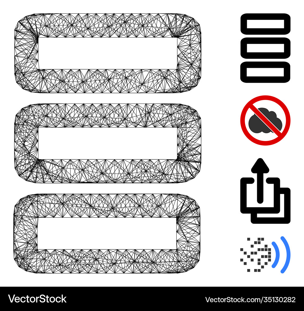 Linear database mesh Linear database mesh vector image
