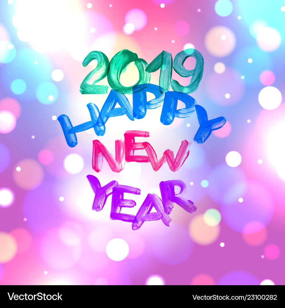 Merry christmas and happy new year brush lettering Merry christmas and happy new year brush lettering Vector Image