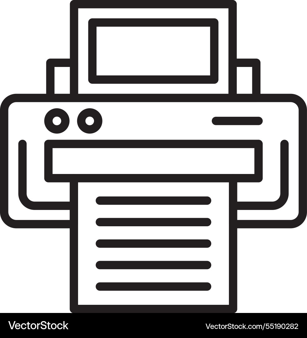 Print line icon design Vector Image
