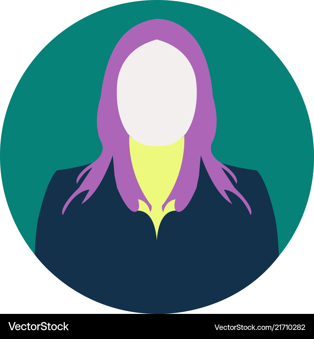 Professional Woman Icon - Dark Background Vector Image
