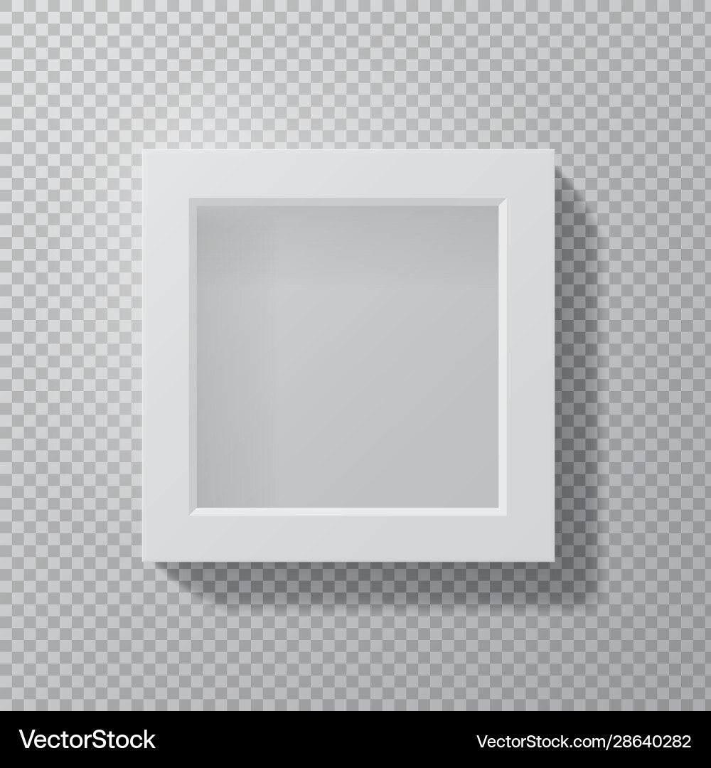 Realistic Empty White Picture Frame vector image